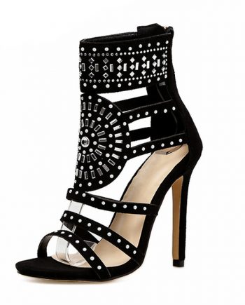 rhinestone gladiator heels